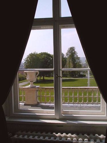 Blick aus dem Fenster des Restaurants